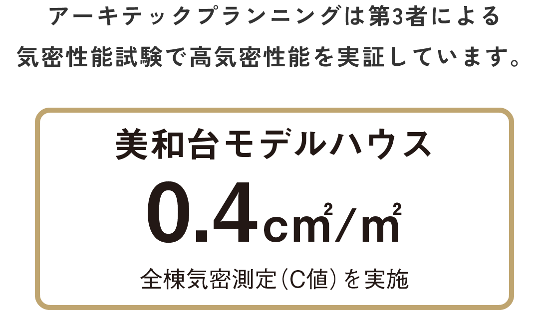 全棟気密測定(C値)を実施