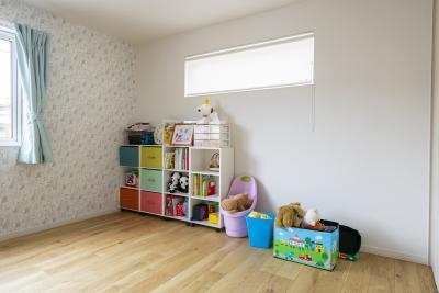 子供部屋：子ども室は将来仕切れるようにプラン